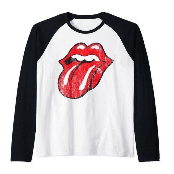 The Rolling Stones Tongue Logo Raglan rock Official T-Shirt XL NWT - Picture 1 of 3